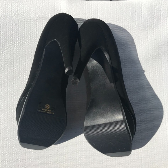 NEW Black Peep Toe Pumps - Picture 4 of 10